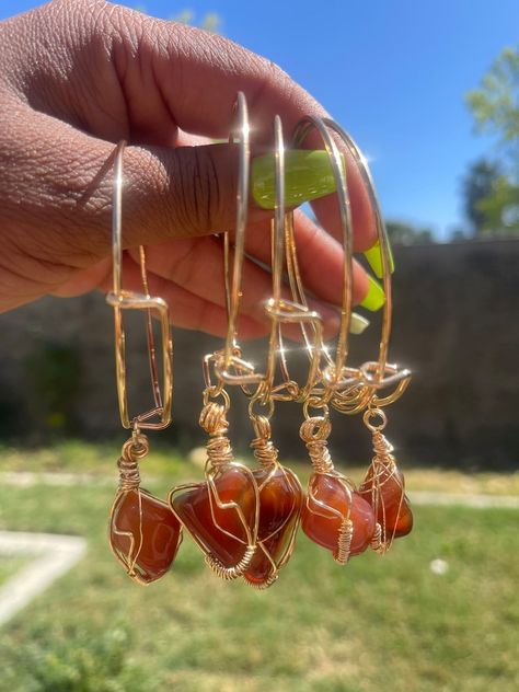 Black Owned Jewelry, Dope Jewelry Accessories, Yellow Jasper, Earthy Jewelry, Carnelian Agate, Bracelet Stone, Carnelian Bracelet, Bangle Gold, Carnelian Jewelry