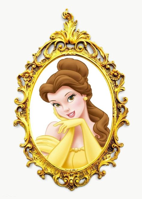 Disney Princess Framed Art, Belle Background, Beauty And The Beast Printables, Princess Belle Party Decorations, Princess Belle Cake, Disney Princess Background, Princess Belle Party, Disney Princess Cake Topper, Bella Disney