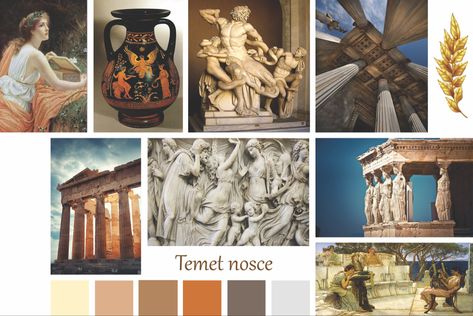 Moodboard about Ancient Greece Greek Moodboard, Ancient Greece Display, Ancient Greece Fashion, Greece Fashion, Classical Greece, Ancient Greek Sculpture, Greek Sculpture, Greek Style, Greek Fashion