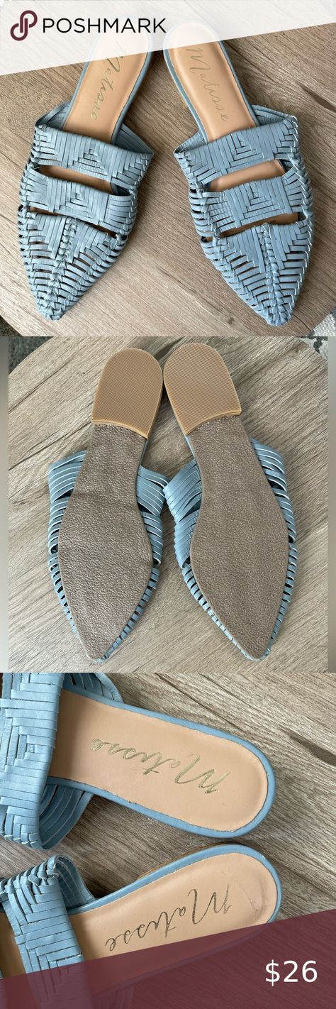 Matisse East Side Slides, Woven Mules, Size 8 Woven Mules, Matisse Shoes, East Side, The East, Slides, Anthropologie, Leather Upper, At Home, In Italy