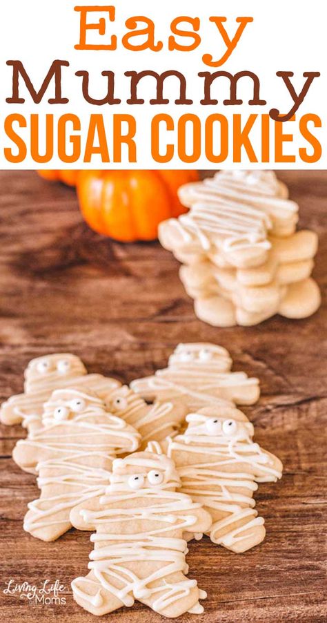 Mummy Sugar Cookies, Spooky Halloween Cookies, Easy Halloween Cookies Recipes, Mummy Cookies, Easy Halloween Cookies, Halloween Cookie Recipes, Halloween Sugar Cookies, Spooky Things, Design Tattoos