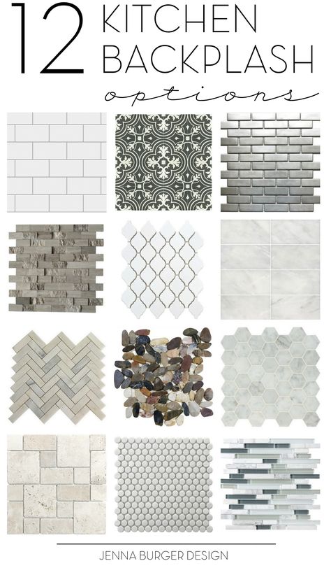 How do you choose the perfect kitchen tile backsplash? There are so many decisions. Check out this not-to-be-missed round up of 12 ideal options for the kitchen backsplash. Click over to check them out > www.JennaBurger.com Kitchen Backsplash Images, Kitchen Tile Backsplash, Marble Backsplash Kitchen, Kabinet Dapur, The Perfect Kitchen, Kitchen Backsplashes, 아파트 인테리어, Perfect Kitchen, Backsplash Ideas