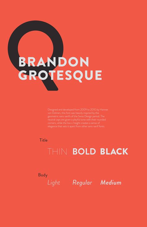 Humanist Typeface, Type Specimen Poster, Font Specimen, Specimen Poster, Graphic Design Portfolio Book, Typeface Poster, Magazine Fonts, Corporate Fonts, Brandon Grotesque