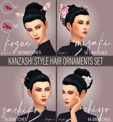 Sims 4 Japanese Cc, Japanese Wedding Dress, Sims Stories, San Myshuno, Sims 4 Patreon, Japanese Wedding, Japanese Hairstyle, Sims 4 Collections, Sims 4 Maxis Match