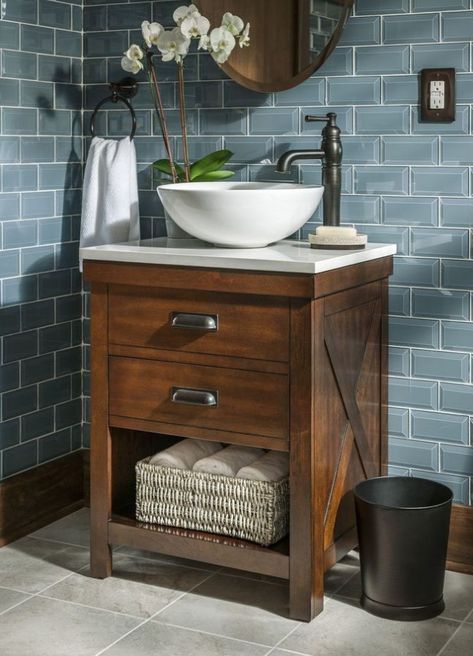 Small Bathroom Sinks, Bilik Air, Bathroom Sink Cabinets, Modern Bathroom Sink, Small Bathroom Vanities, Bad Inspiration, Trendy Bathroom, Sink Cabinet, Rustic Bathroom