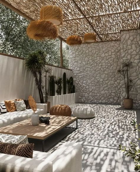 Boho Rooftop Ideas, Home Roof Design Interiors, Boho Terrace Outdoor, Boho Terrace Ideas, Boho Hotel Design, Boho Rooftop Terrace, Tulum Backyard Ideas, Balcony Sitout, Roof Top Design Ideas