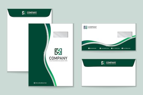 Business Envelope Design, Envelope Design Template, Envelope Cover, Business Envelopes, Green Envelope, Green Envelopes, Grafic Design, Banner Background, Envelope Template