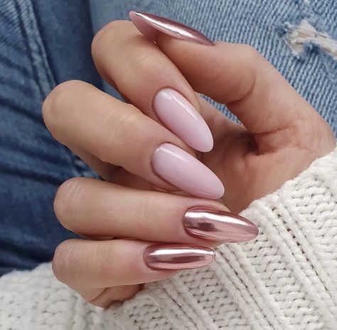 Pink Mirror Nails, Solid Nails, Nude Nail Art, Unghie Sfumate, February Nails, Mirror Nails, Nude Nail, Glitter Pigment, Glow Nails