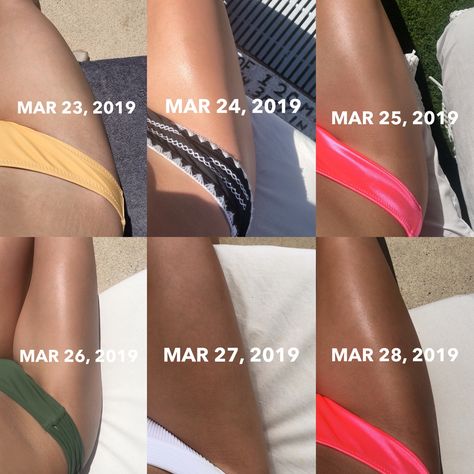 Tanning Before And After, Tanning Bed Aesthetic, How To Tan Faster In The Sun, Tanning Progress, Tan Line Pictures, Tanning Pics, Tanning Tips In The Sun, Sun Tanning Tips, Tanning Hacks