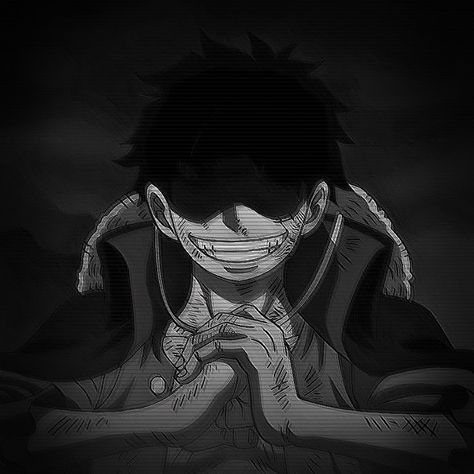 Dark Luffy, Luffy Dark, Luffy Pfp, Pfp Dark, Dark Icon, Anime Boys, One Piece Anime, Horror Art, Straw Hat