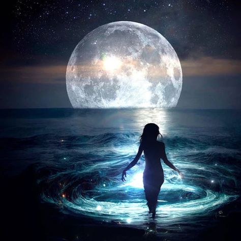 Pisces Full Moon, Full Moon Photos, Water Print, Moon Photos, Moon Witch, Water Printing, Mermaid Aesthetic, Whatsapp Wallpaper, Moon Photography