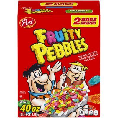 Fruity Pebbles Cereal (40 oz.) Low Carb Cereal, Fruity Pebbles Cereal, Pebbles Cereal, Kids Cereal, Gluten Free Cereal, Granola Cereal, Artificial Fruit, Rice Cereal, Rice Crispy Treats