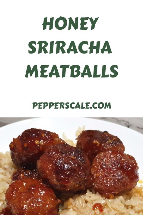 Honey Sriracha Meatballs Honey Sriracha Turkey Meatballs, Honey Siracha Meatball, Sicilian Meatballs, Honey Siracha, Kofta Meatballs, Sriracha Meatballs, Mexican Meatball Soup, Honey Sriracha Sauce, Tender Meatballs