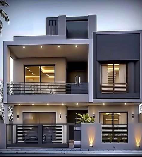 Aesthetic House Color Exterior, House Structure Design, Modern Bungalow House Design, 2 Storey House Design, Small House Elevation, Small House Front Design, House Balcony Design, Modern Small House Design, Small House Design Exterior