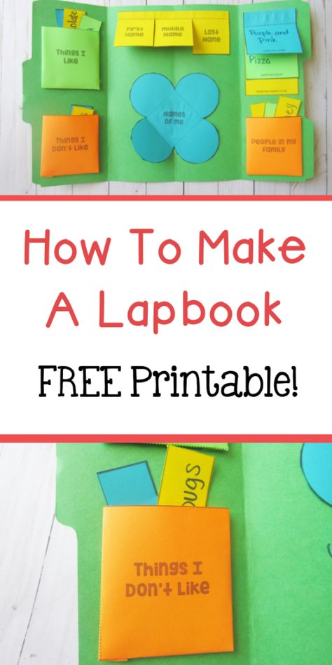 How to make a lapbook plus free lapbook printable inside! How To Make A Lapbook, Lapbook Templates Free, Bible Lapbook, Books Of Bible, Superstar Worksheets, Interactive Lapbooks, Interactive Notebooks Templates, Lap Book Templates, Lap Books