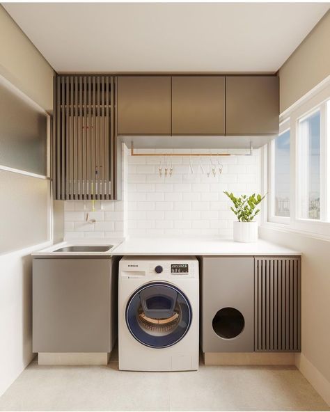 Outdoor Laundry Rooms, Small Laundry Room Organization, Lava E Seca, Dream Laundry Room, Laundry Cabinets, Laundry Room Closet, House Interior Design Styles, Laundry Room Layouts, Laundry Design