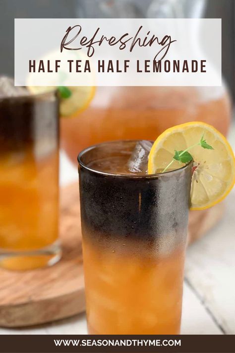 Half Tea Half Lemonade Half And Half Tea And Lemonade, Tarragon Chicken Salad, Iced Tea Lemonade, Perfect Summer Drink, Sun Tea, Measuring Ingredients, Juice Ice, One Pot Dinners, Arnold Palmer