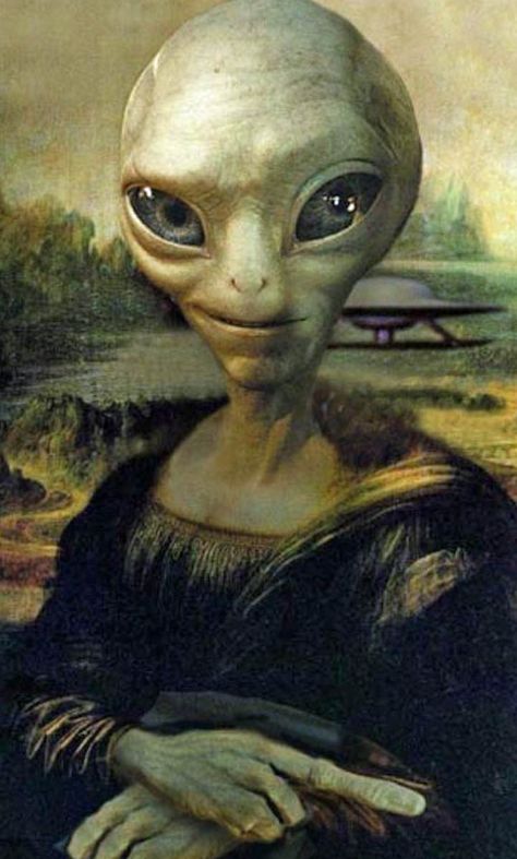 Mona Lisa Alien, Paul The Alien, Alien Pictures, Mona Lisa Parody, Mona Lisa Smile, Ufo Art, Alien Aesthetic, Arte Alien, Psy Art