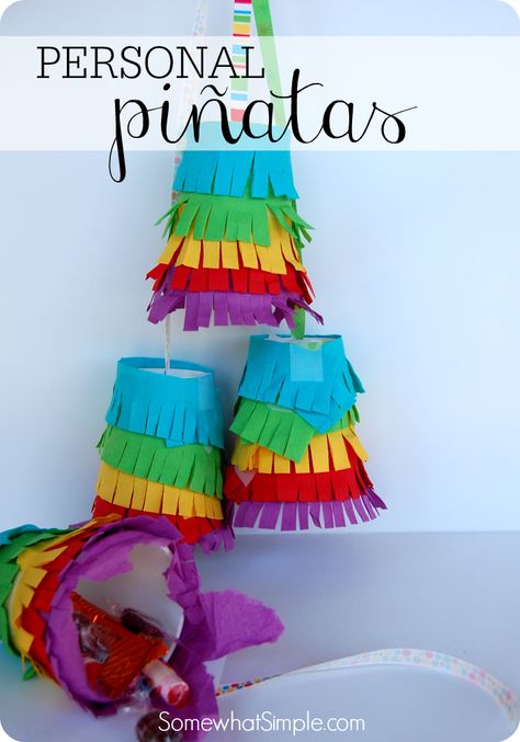 Mini Pinatas for Kids - Somewhat Simple                                                                                                                                                      More Party Favours, Taco Bar, Mini Pinatas, Easy Craft, How To Make Homemade, Crafts To Make, Food Ideas, Wind Sock, Party Favors