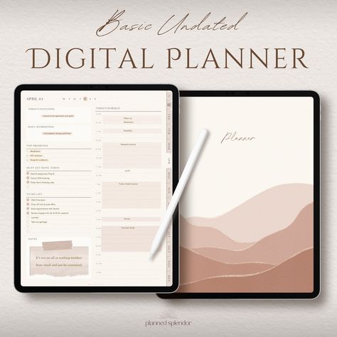 Digital Planner | Undated Simple Minimalist Boho Terracotta Daily, Weekly, Monthly Planner for iP... mentalhealthplanner #digitalplannertutorial #androidlife🖍️ Good Notes Digital Planner, Boho Digital Planner, Weekly Planner Ideas, Digital Planner Pages, Best Digital Planner, Digital Planner Cover, Planer Organisation, Ipad Stuff, Planner For Ipad