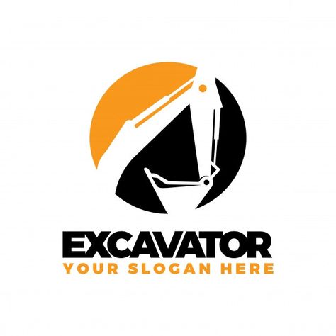 Excavator logo Premium Vector | Premium Vector #Freepik #vector #logo #construction #excavator #excavating Excavator Logo, Mining Logo, Property Logo Design, Logo Inspiration Vintage, Planner Logo, Construction Logo Design, S Logo Design, Design Studio Logo, Trendy Logos