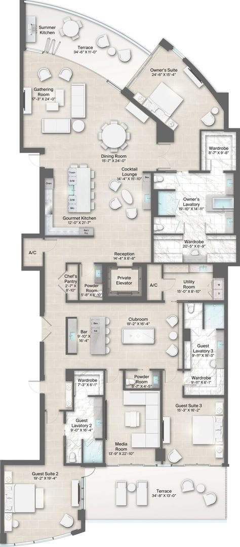 Armand 2 Floor Plan | The Residences at The St. Regis Longboat Key Resort | The Residences at The St. Regis Longboat Key 2 Bedroom Condo Floor Plan, Penthouse Layout Floor Plans, Luxury Penthouse Apartment Floor Plans, Luxury Condo Floor Plans, Luxury Apartment Floor Plan, Penthouse Floor Plan, Condominium Floor Plan, Penthouse Apartment Floor Plan, Penthouse Layout