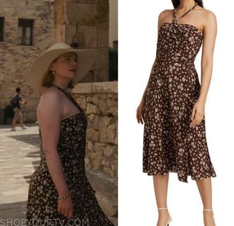 Succession: Season 3 Episode 8 Shiv's Floral Halterneck Dress | Shop Your TV Shiv Roy Outfit, Shiv Succession, Shiv Roy, Clothes Style, Halterneck Dress, Style Outfits, Season 3, Old Money, Saks Fifth Avenue