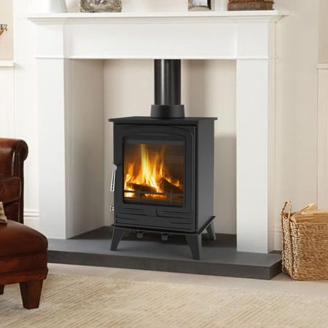 RoyalFire 4.2kW Steel Eco Multifuel Stove, One Size, 106804 Wood Burning Stoves Living Room, Painted Dining Table, Kids Room Accessories, Sideboard Drinks Cabinet, Wood Charcoal, Building Layout, Elegant Living Room Design, Fire Pit Accessories, Multi Fuel Stove