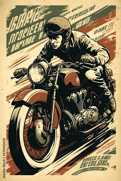 Vintage Motorcycle Art, Motorcycle Art Painting, Мотоциклы Harley Davidson, Arte Pin Up, Harley Davidson Wallpaper, Motorcycle Artwork, Motorcycle Drawing, Image Moto, Мотоциклы Cafe Racers