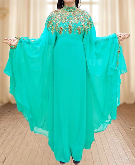 Kimonos, Types Of Women Dresses, Dubai Kaftan Dress, Moroccan Kaftan Dress, Kaftan Women, Kaftan Gown, Dubai Style, Moroccan Kaftan, Islamic Wedding