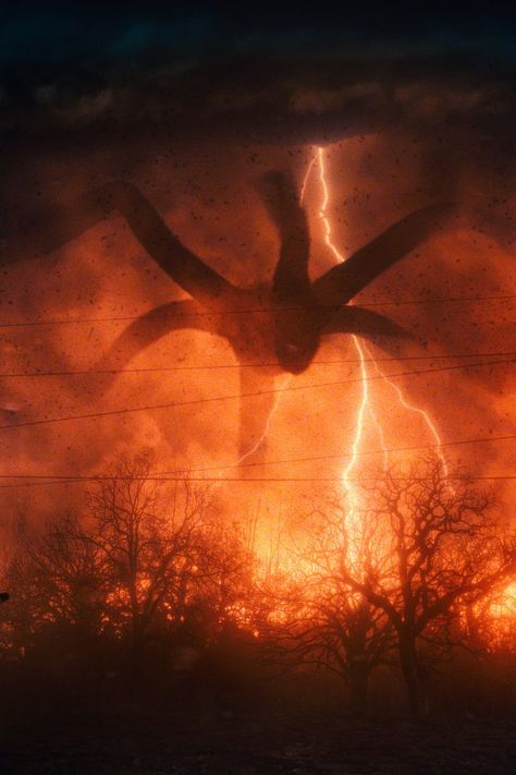 Stranger Things Orange Aesthetic, Shadow Monster Stranger Things, Stranger Things Mind Flayer, Stranger Things Monster, Orange Monster, Red Storm, Shadow Monster, Stranger Things Halloween, Mind Flayer