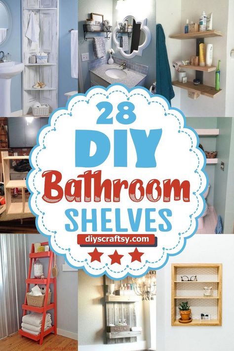 DIY Bathroom Shelves Bathroom Shelves Ideas, Diy Bathroom Shelves, Shelves Ideas, Over The Toilet, Stylish Storage Solutions, Diy Shelves, Bathroom Shelves, Stylish Storage, Bathroom Organization