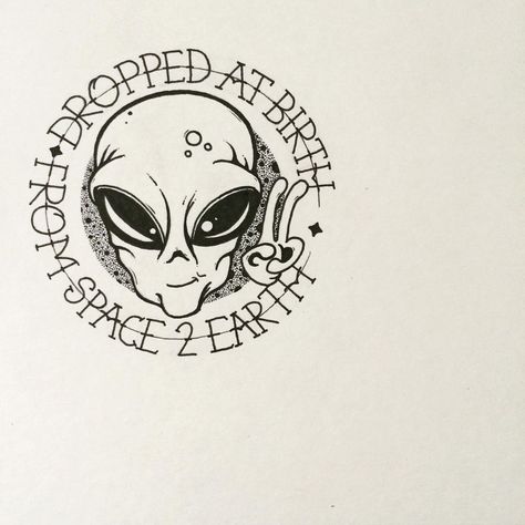 I draw things 👽 #drawing #alien Kunst Tattoos, Alien Tattoo, Arte Alien, Geniale Tattoos, Desenho Tattoo, Arte Inspo, Wow Art, Skin Art, Future Tattoos