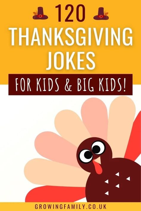 120 best thanksgiving jokes for kids (and adults) - Growing Family Thanksgiving Riddles For Kids, November Jokes For Kids, Turkey Jokes For Kids, Autumn Jokes For Kids, Fall Jokes For Kids, Thanksgiving Dad Jokes, Funny Kid Jokes, Thanksgiving Jokes For Adults, Kid Jokes