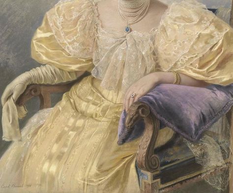 Modern Art Movements, Victorian Aesthetic, Dress Painting, History Fashion, Elegant Lady, Victorian Lady, Yellow Aesthetic, Dress Yellow, Historical Dresses