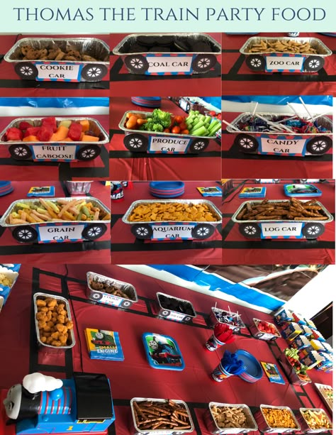 Train Party Food, Train Birthday Party Food, Train Theme Party, Train Birthday Theme, Thomas Train Birthday, Train Theme Birthday Party, Thomas The Train Birthday, Thomas Birthday Parties, Thomas The Train Birthday Party