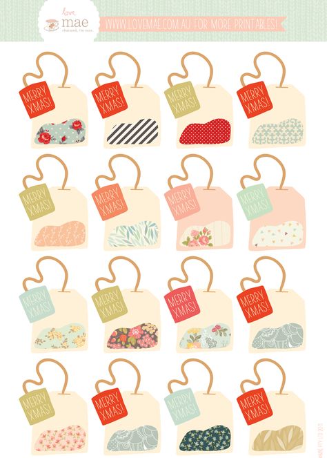 Free printable tea bag gift tags (If only it didn't say xmas) Tea Party Place Cards, Tea Bag Tags, Christmas Tea Bags, Tea Bag Gift, Party Place Cards, Christmas Freebie, Art Coquillage, Party Place, Printables Freebies