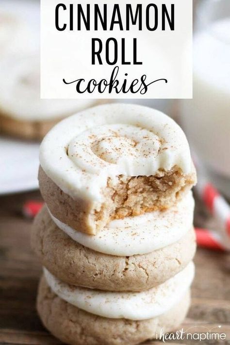 Cinnamon Roll Cookies Recipe, Fun Things To Bake, Simple Sweet Treats, Cinnamon Roll Sugar Cookies, Cinnamon Roll Cookies, Simple Cookies, Rolled Sugar Cookies, Cinnamon Cookies, Idee Pasto