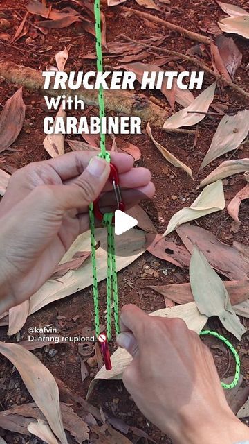 Truckers Hitch Knot, Camping Knots, Ultralight Backpacking, Tie Knots, Camping Hacks, Bushcraft, Instagram