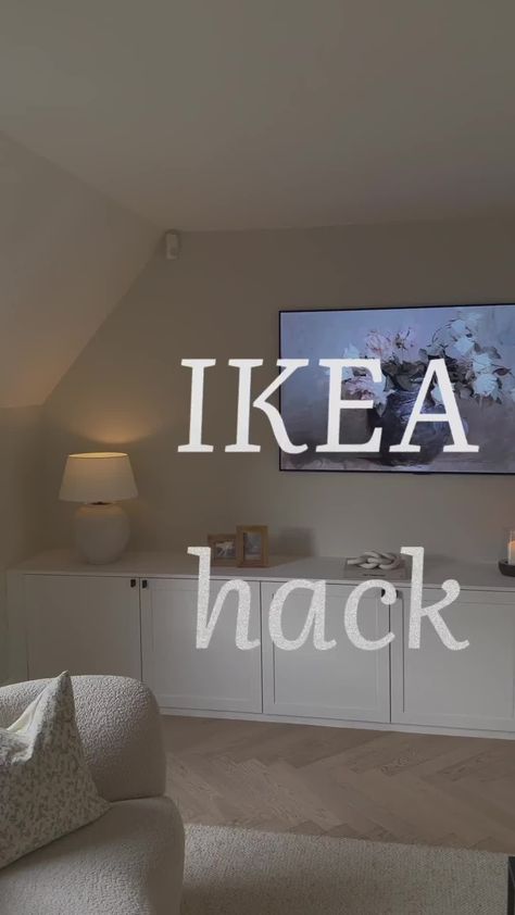 IKEA Hacks & Ideas | Inspiration | Gadgets | Houseware & more | ⚒️ IKEA BESTA Hack ⚒️ @lintemporel.home embarked on a creative journey 🚀 to design custom-made furniture, ultimately choosing the BESTA... | Instagram High Baseboards, Ikea Tv Console, Ikea Hack Besta, Ikea Tv Unit, Built In Tv Cabinet, Ikea Hack Living Room, Ikea Hemnes Shoe Cabinet, Ikea Bestå Hack, Besta Hack