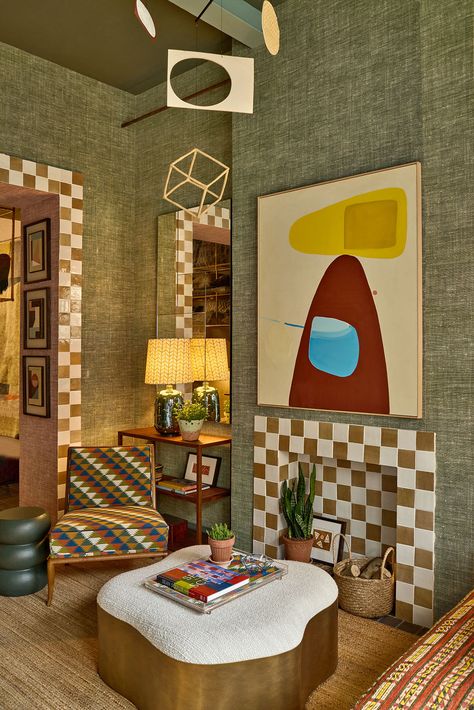 Firmdale Hotels, Christopher Farr, Mandarin Stone, Jute Rugs, Kids Interior Room, Green Tile, Tile Work, Room Aesthetic, Interior Inspo