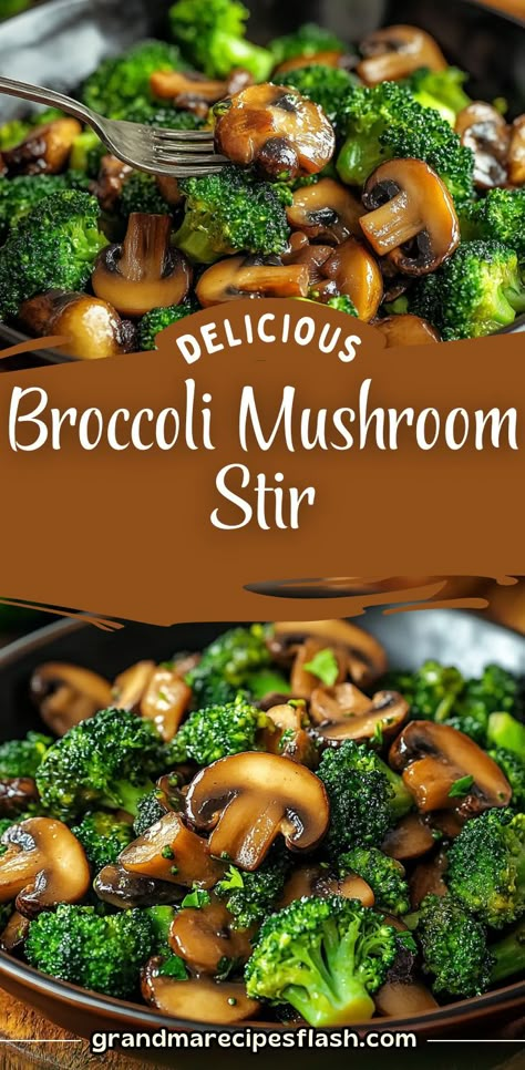 This easy Broccoli and Mushroom Stir Fry is a quick and healthy vegetarian dish that’s bursting with flavor. The savory soy sauce, sesame oil, and garlic blend perfectly with the crunchy broccoli and tender mushrooms. It’s a perfect side dish or a light main course. Broccoli And Mushroom Stir Fry, Broccoli Mushroom Stir Fry, Broccoli And Mushrooms, Vegetable Recipes Dinner, Broccoli Recipes Healthy, Broccoli Mushroom, Crunchy Broccoli, Broccoli Side Dish, Mushroom Stir Fry