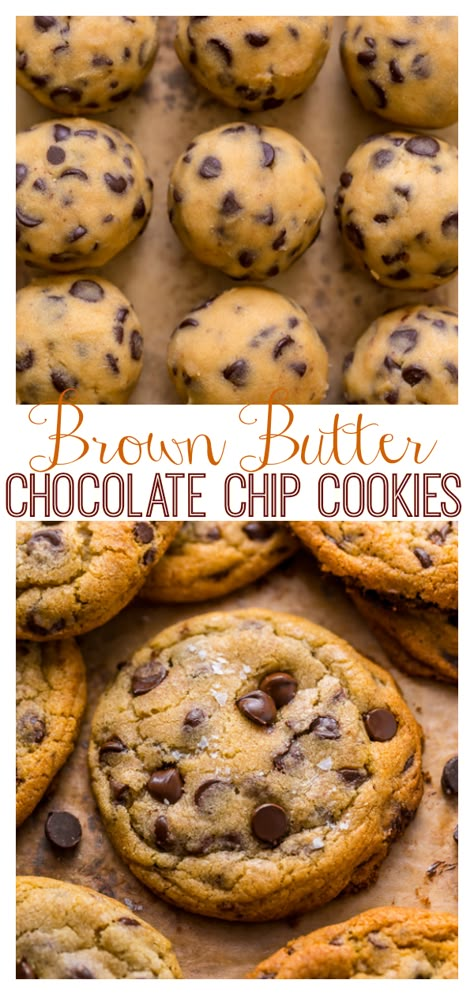 Extra Chocolate Chip Cookies, Brown Butter Baking Recipes, Brown Sugar Cookies Chocolate Chip, Chocolate Chip Cookies With Brown Butter, Brown Buttered Chocolate Chip Cookies, Soft Brown Butter Chocolate Chip Cookies, Brown Butter Cookies Chocolate Chip, Best Brown Butter Chocolate Chip Cookies, Cookies Kids Love