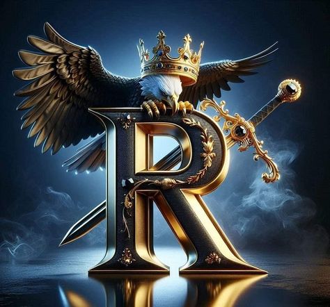 R Latter Photos, R King Logo, R Alphabet Design, Cool Lock Screen Wallpaper, Cool Cartoon Drawings, Gaming Profile Pictures, R Letter, Ancient Kings, Alphabet Art Print