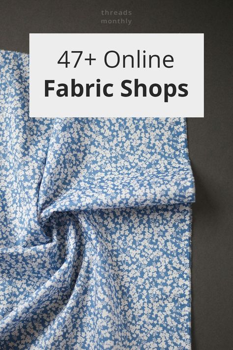 I've been shopping for fabric online for years. Here's my list of the best stores for fabric. Whether you need it for sewing, quilting, or home decor, I've got you covered. Buy Fabric Online Cheap, Online Fabric Stores, Fabric Websites, Fabric Shops Online, Fabric Shops, Fabric Stores, Vintage Floral Fabric, Buy Fabric Online, Etsy Fabric