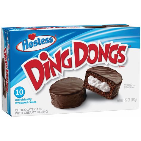 Hostess Cake, Ding Dong Cake, Ding Dongs, Chocolate Snack Cake, Snack Cakes, Cake Branding, Muffin Cake, Chocolate Snacks, Chocolate Brands