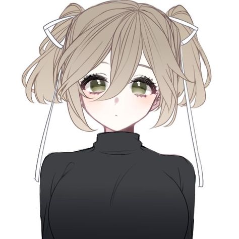 Anime Hairstyles Drawing Reference, Anime Pigtails Reference, Anime Pigtails Drawing, Pig Tail Drawing, Anime Hairstyle Female, Anime Hair Styles Female, Hairstyles Anime Female, Cute Anime Hairstyles Female, Anime Hairstyles Female Hair Reference