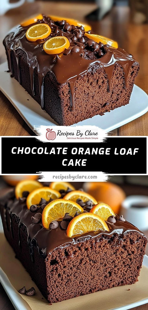 A beautiful blend of fresh orange zest and smooth chocolate, this loaf cake is rich, zesty, and delightfully moist. Buttermilk and cocoa bring a depth of flavor, while chocolate chips add a touch of indulgence.

Ingredients:

½ cup buttermilk
½ cup cocoa powder
2 eggs
Zest of 1 orange
Each bite of this cake bursts with citrus zest and the deep warmth of chocolate. Orange Chocolate Loaf Cake, Orange Chocolate Chip Cake, Chocolate Orange Loaf, Chocolate Orange Loaf Cake, Christmas Cake Loaf, Loaf Cakes Recipes, Caramel Loaf Cake, Chocolate Loaf Bread, Saturday Appetizers