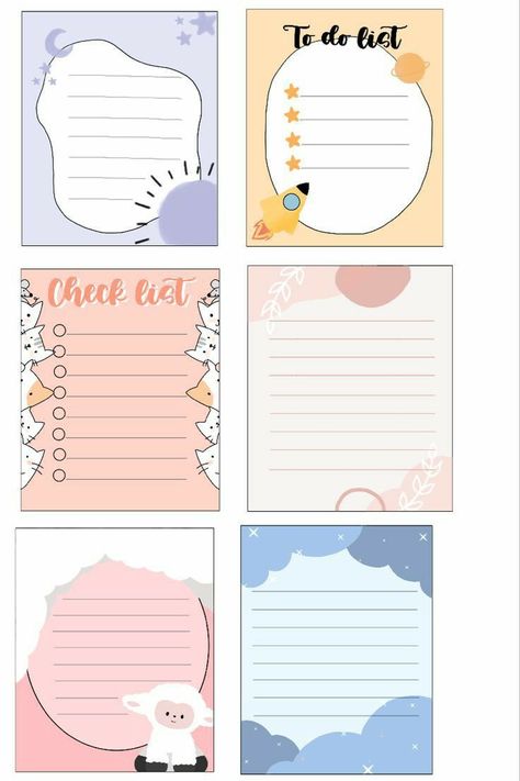 Memo Pad Design, ليلو وستيتش, Penanda Buku, To Do Planner, Note Pad Design, Bond Paper Design, Cute Easy Doodles, Diy Journal Books, Bullet Journal Diy