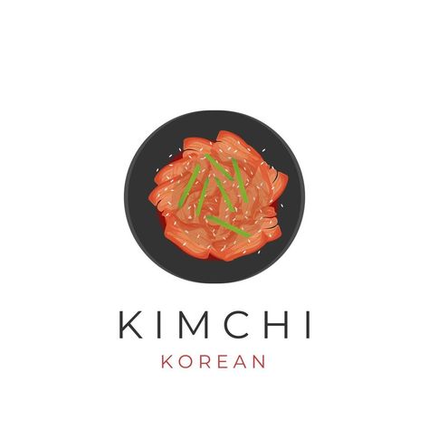 Delicious Kimchi Korean Food Illustration Logo Kimchi Illustration, Kimchi Logo, Korean Food Illustration, Illustration Logo, Food Illustration, Food Illustrations, Korean Food, Kimchi, Vector Art